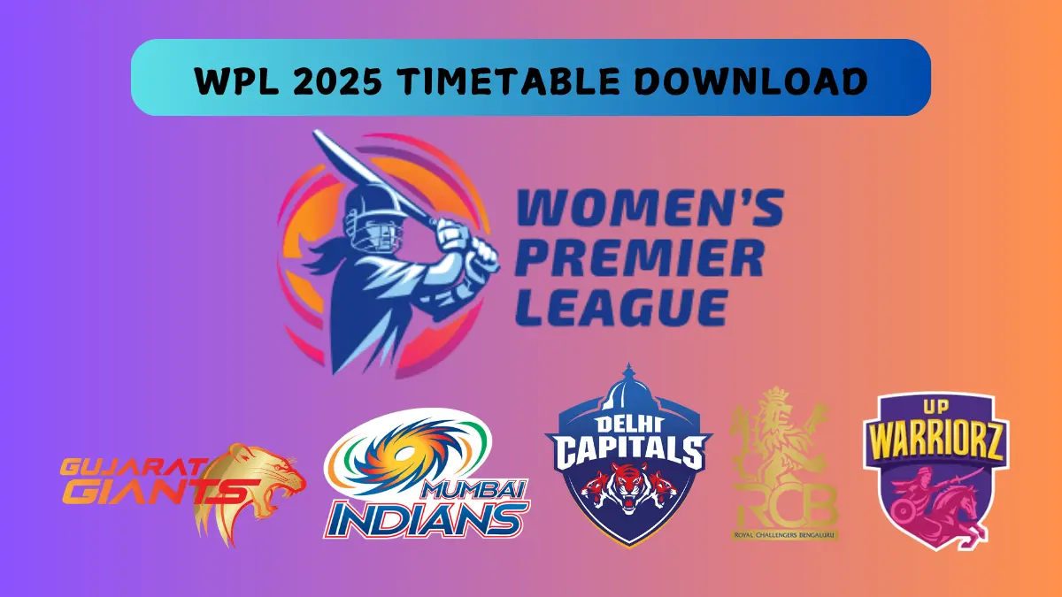 WPL 2025 Starting Date And Timetable